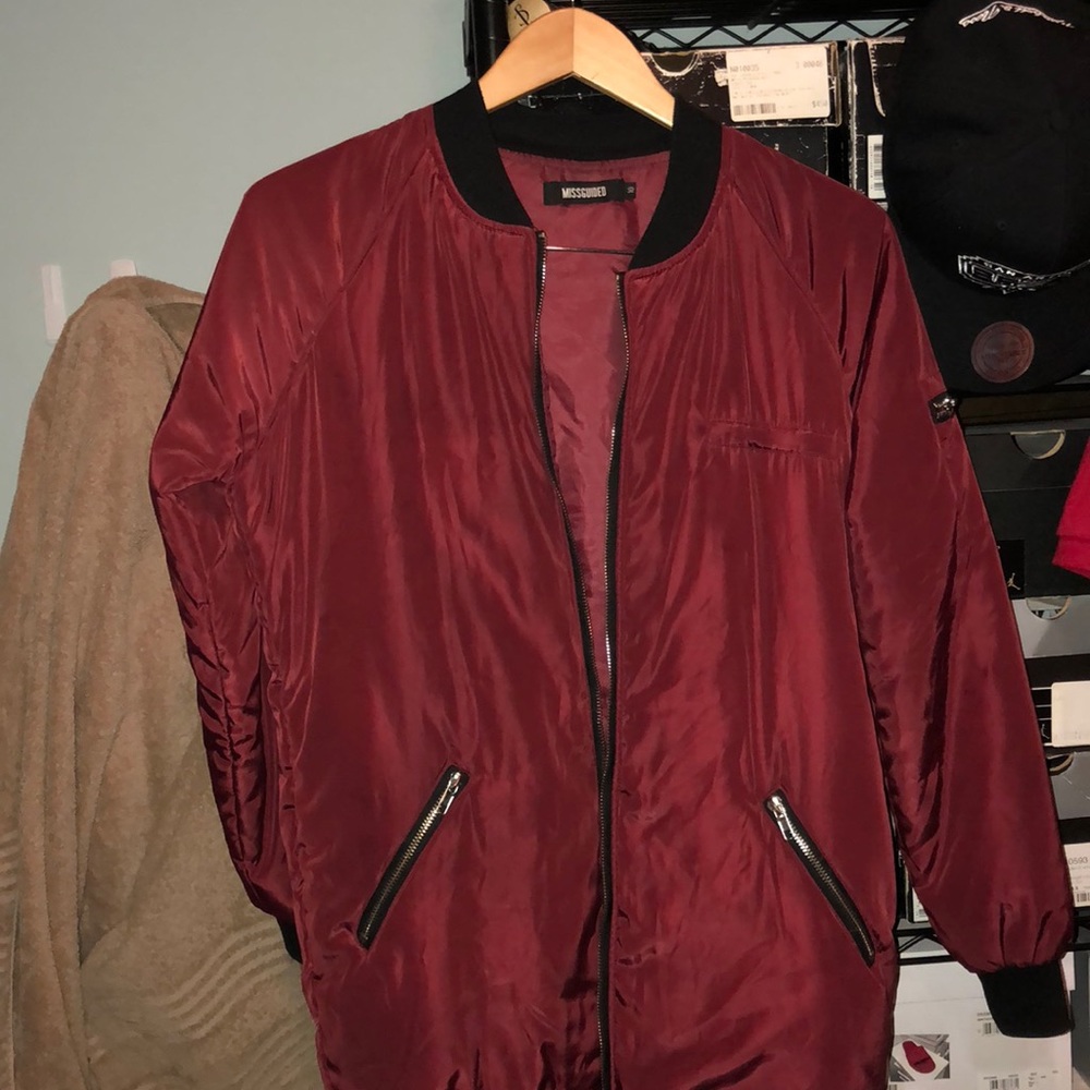 Misguided burgundy bomber